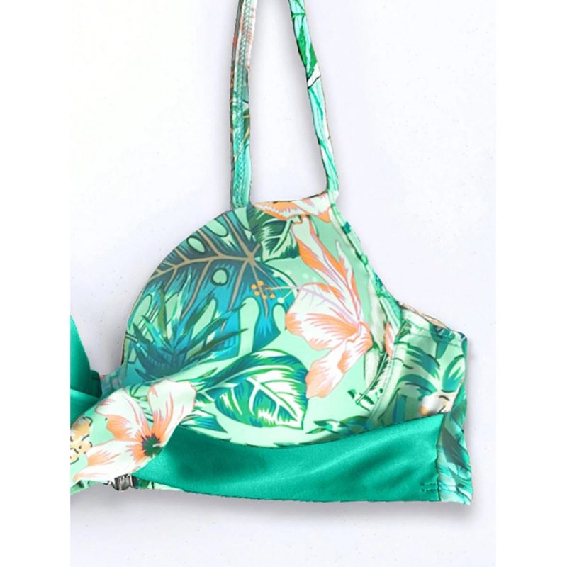 Costum de baie damă push-up talie înaltă Verde inchis – FITINT 391 2025 3