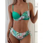 Costum de baie damă push-up talie înaltă Verde inchis – FITINT 391 2025 17