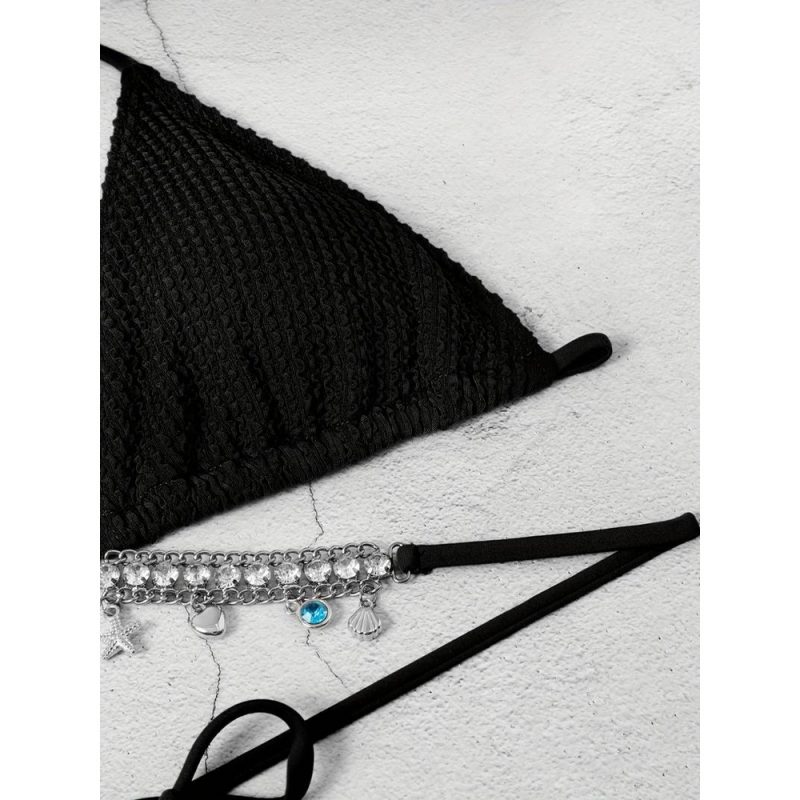 Costum de baie damă 2 piese Negru – FITINT 500 2025 8
