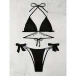 Costum de baie damă 2 piese Negru – FITINT 500 2025 32