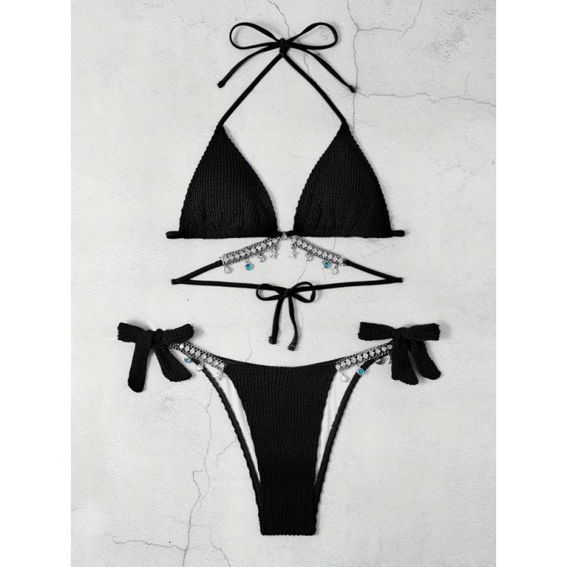 Costum de baie damă 2 piese Negru – FITINT 500 2025 11