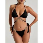 Costum de baie damă 2 piese Negru – FITINT 500 2025 14