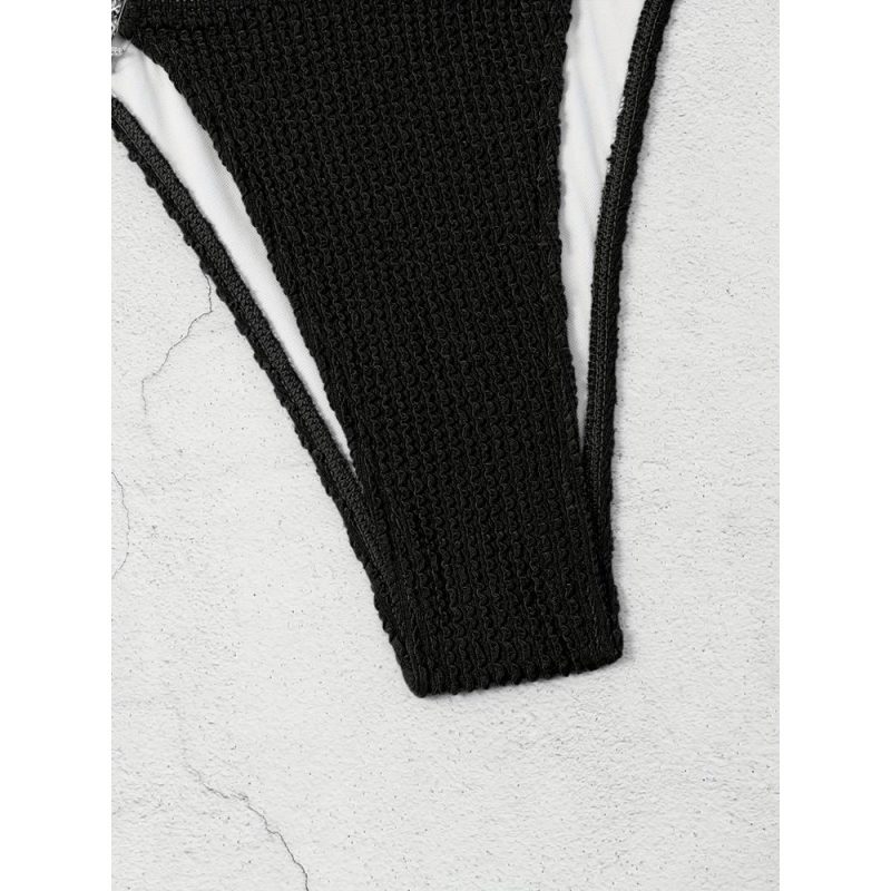 Costum de baie damă 2 piese Negru – FITINT 500 2025 4