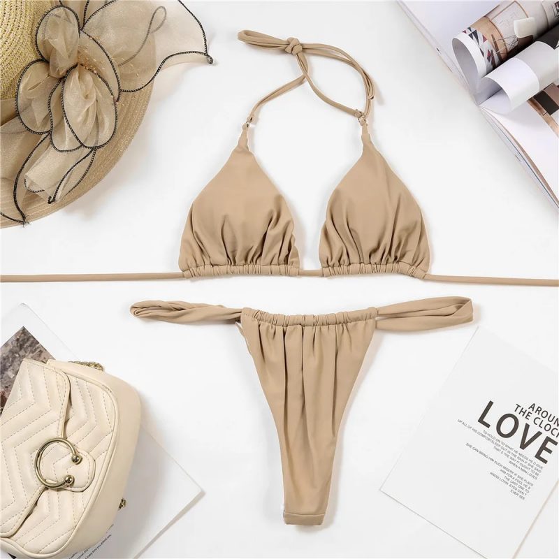 Costum de baie damă 2 piese Bej – FITINT 331 2025 4