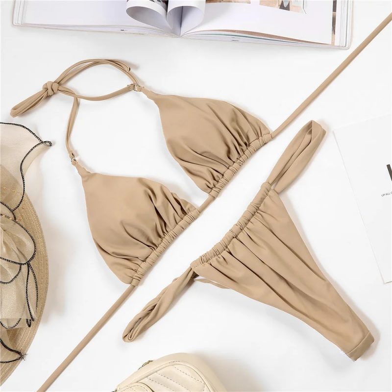 Costum de baie damă 2 piese Bej – FITINT 331 2025 5
