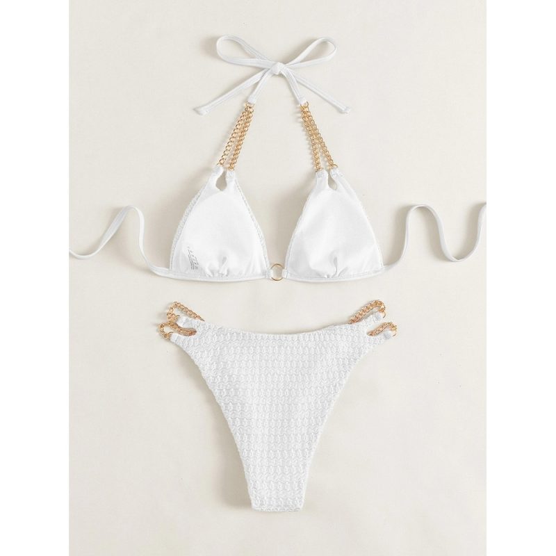 Costum de baie damă 2 piese Alb – FITINT 494 2025 7