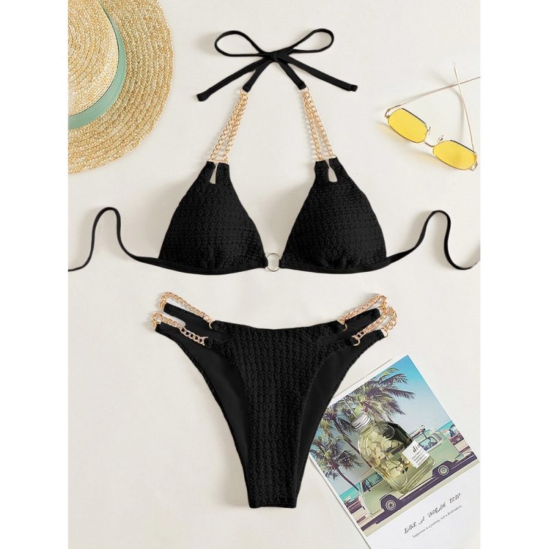 Costum de baie damă 2 piese Negru – FITINT 493 2025 4