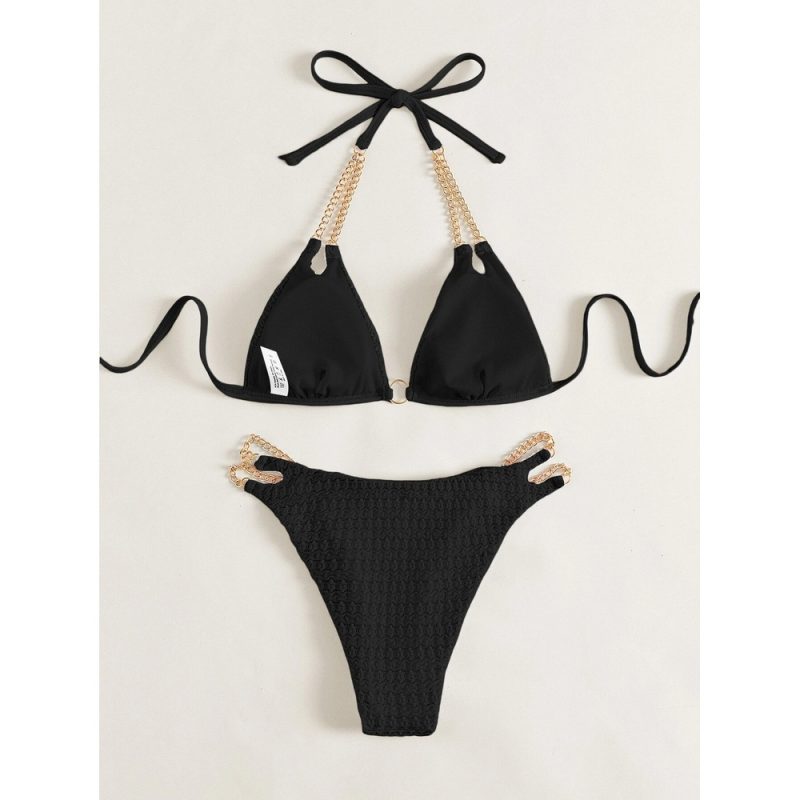 Costum de baie damă 2 piese Negru – FITINT 493 2025 6