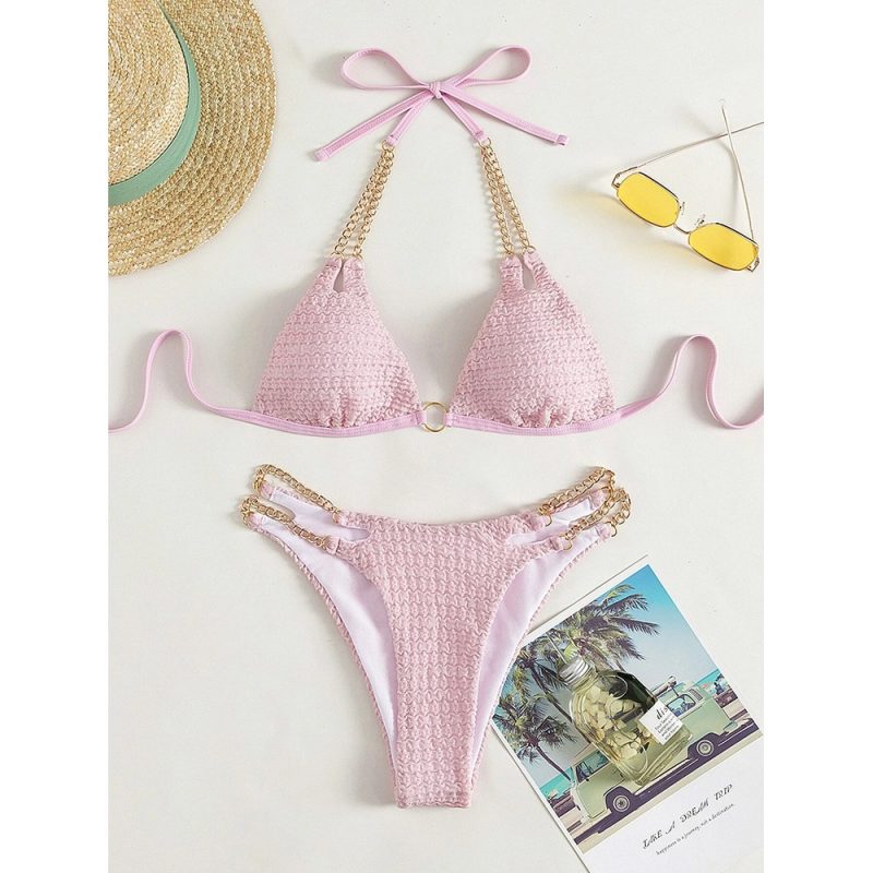 Costum de baie damă 2 piese Roz – FITINT 492 2025 2