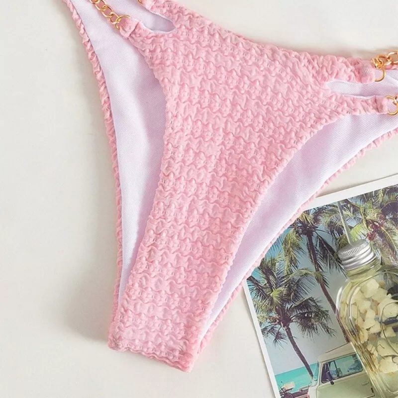 Costum de baie damă 2 piese Roz – FITINT 492 2025 8