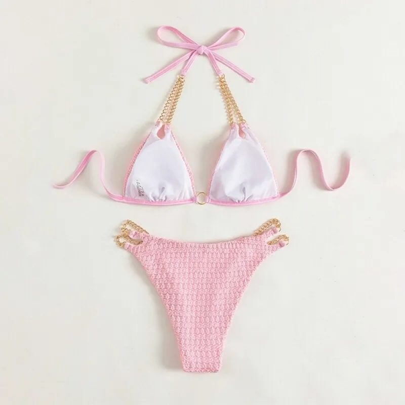 Costum de baie damă 2 piese Roz – FITINT 492 2025 9