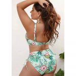 Costum de baie damă push-up talie înaltă 2 piese Verde – FITINT 122 2025 23