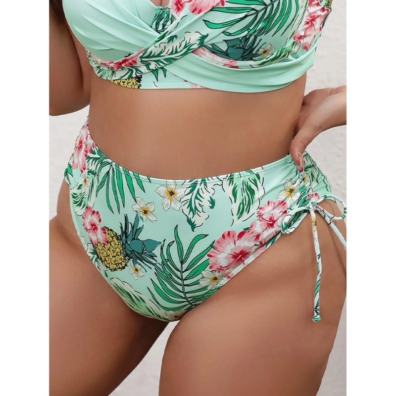 Costum de baie damă push-up talie înaltă 2 piese Verde – FITINT 122 2025 8