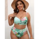 Costum de baie damă push-up talie înaltă 2 piese Verde – FITINT 122 2025 31
