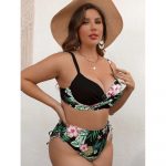 Costum de baie damă push-up talie înaltă 2 piese Negru – FITINT 141 2025 19