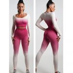 Compleu set fitness damă push-up talie înaltă Roz – FITINT 478 2025 19