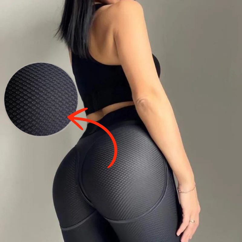 Colanți sport damă talie înaltă Negru – FITINT 471 2025 3