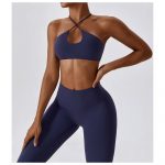 Bustieră sport damă material elastic Albastru – FITINT 461 2025 18