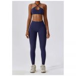 Bustieră sport damă material elastic Albastru – FITINT 461 2025 26