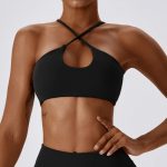 Bustieră sport damă material elastic Negru – FITINT 463 2025 13