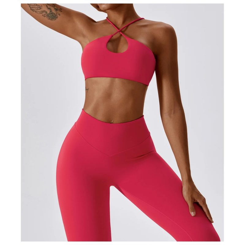 Bustieră sport damă material elastic Roz – FITINT 462 2025 9