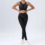 Bustieră sport damă material elastic Negru – FITINT 476 2025 13