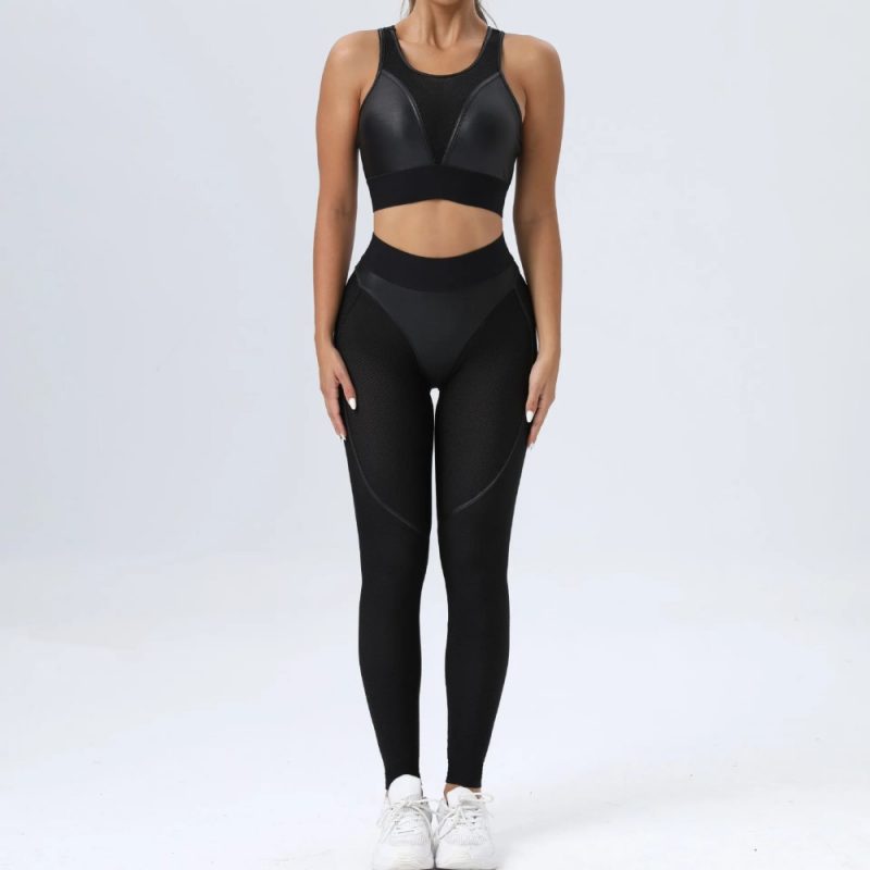 Colanți sport damă talie înaltă Negru – FITINT 471 2025 8