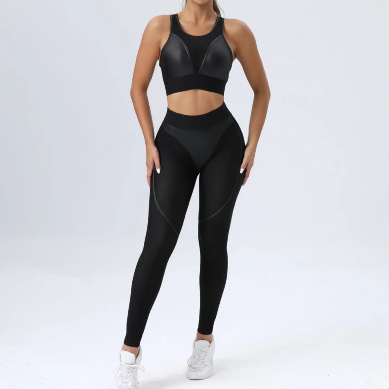 Colanți sport damă talie înaltă Negru – FITINT 471 2025 9