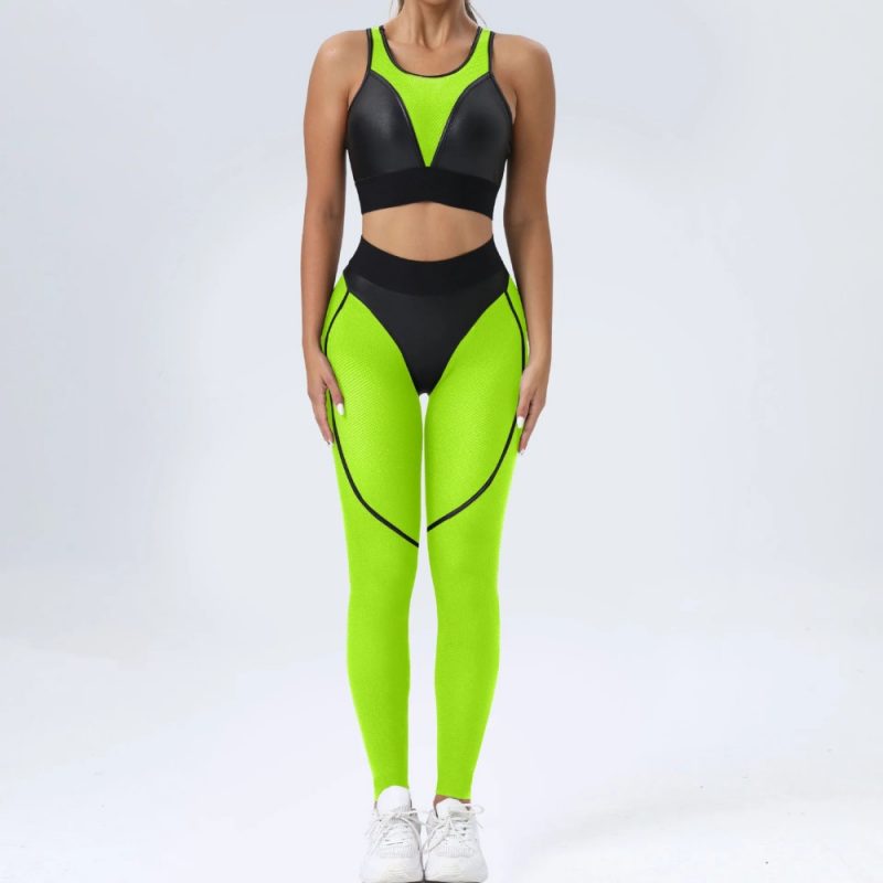 Colanți sport damă talie înaltă Verde – FITINT 470 2025 2