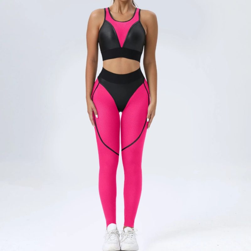 Colanți sport damă talie înaltă Roz – FITINT 469 2025 3