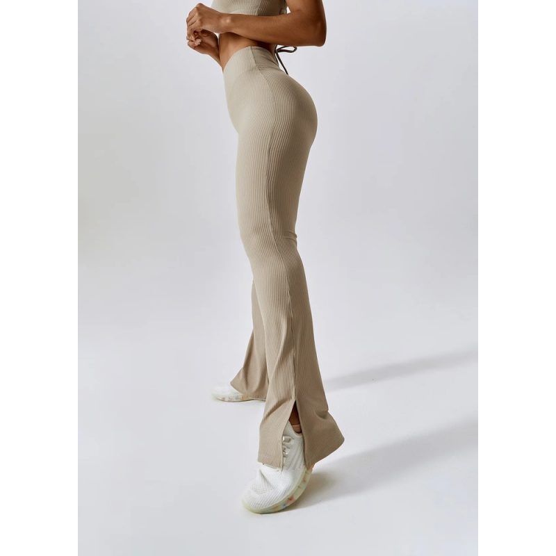 Colanți sport damă talie înaltă Bej – FITINT 467 2025 5