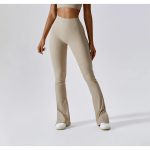 Colanți sport damă talie înaltă Bej – FITINT 467 2025 25