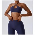 Colanți sport damă talie înaltă Albastru – FITINT 464 2025 21