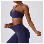 Colanți sport damă talie înaltă Albastru – FITINT 464 2025 17