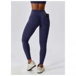 Colanți sport damă talie înaltă Albastru – FITINT 464 2025 31