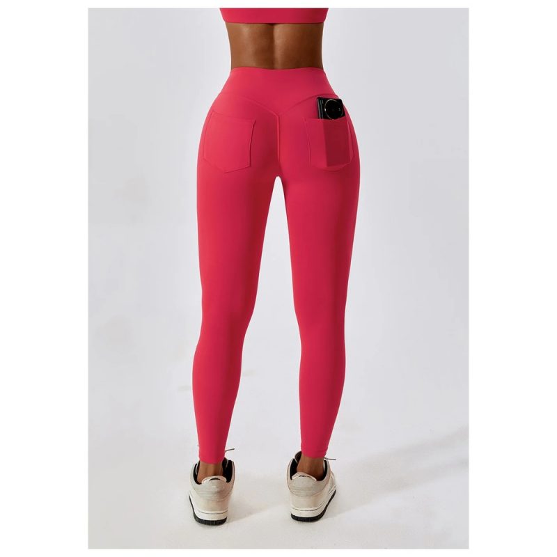 Colanți sport damă talie înaltă Roz – FITINT 465 2025 3