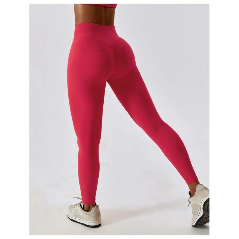 Colanți sport damă talie înaltă Roz – FITINT 465 2025 5