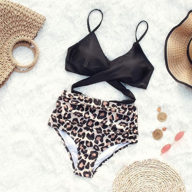 Costum de baie damă push-up talie înaltă Negru – FITINT 181 2025 7