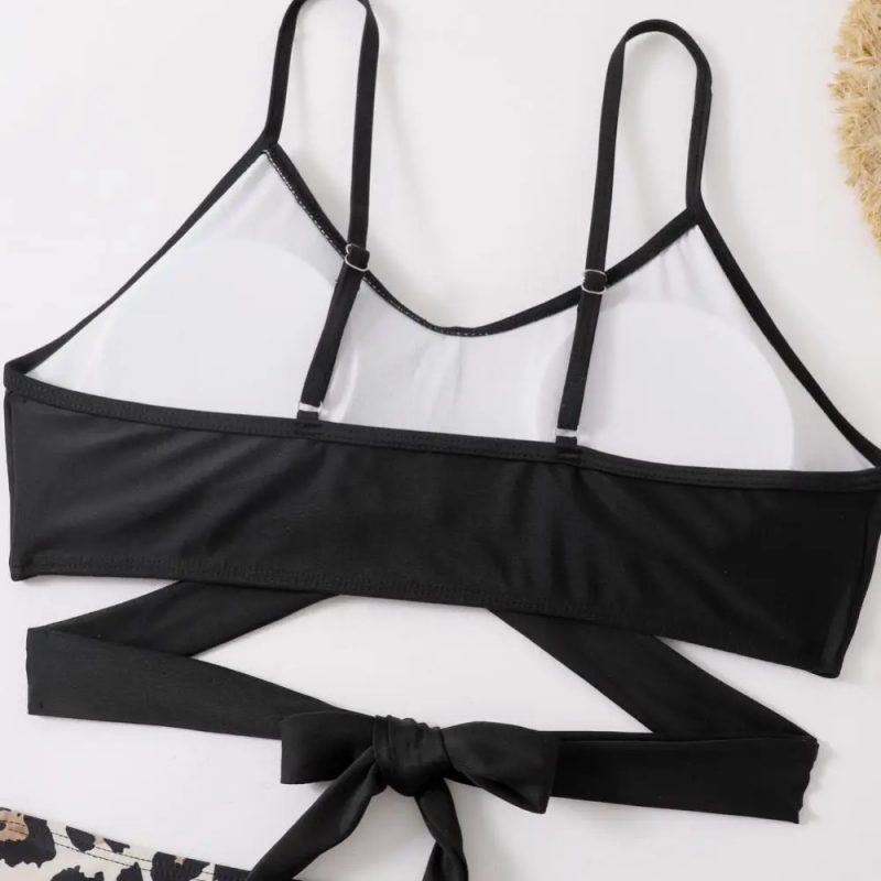 Costum de baie damă push-up talie înaltă Negru – FITINT 181 2025 11