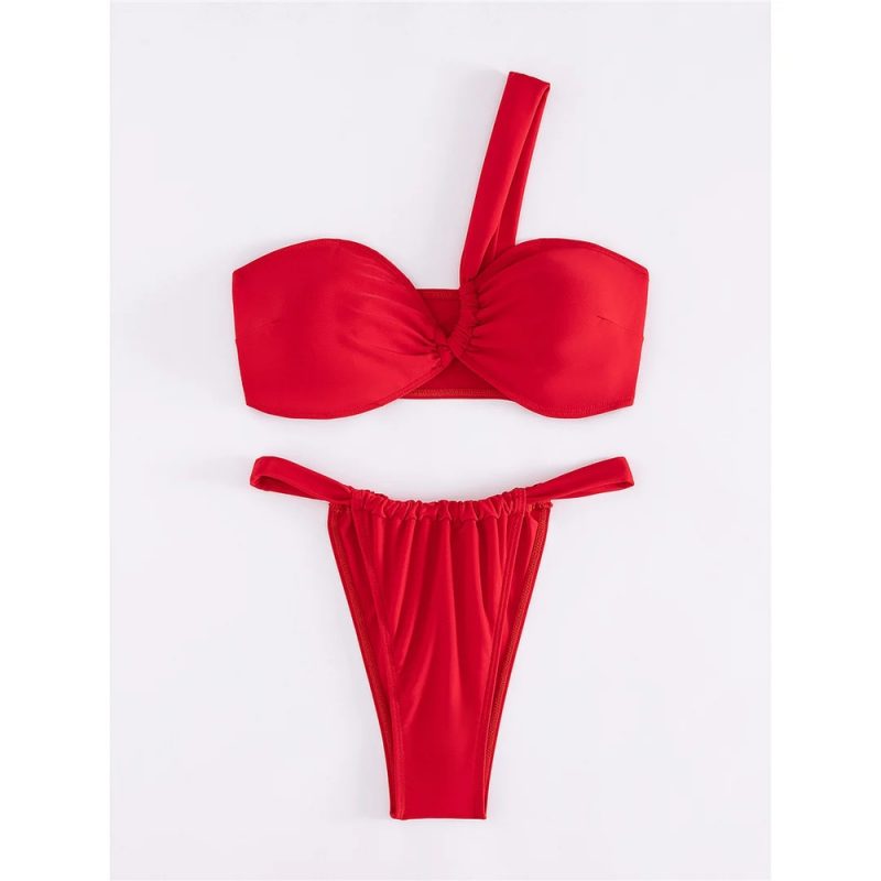 Costum de baie damă 2 piese Rosu – FITINT 499 2025 3
