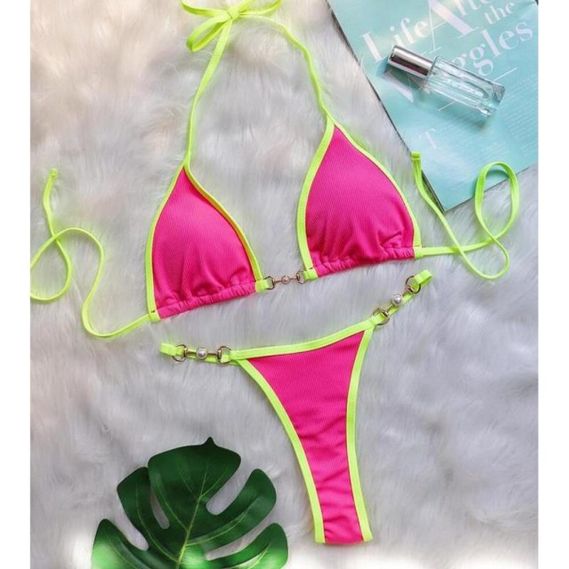 Costum de baie damă 2 piese Roz – FITINT 506 2025 9