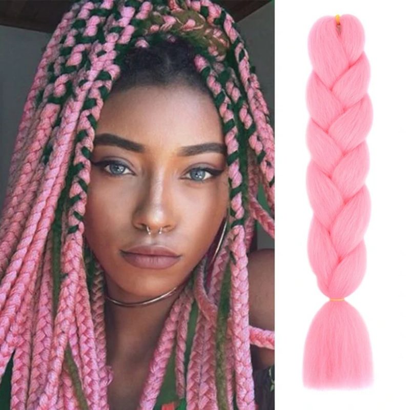 Extensii colorate de par o culoare pentru impletituri coada 486 2025 8