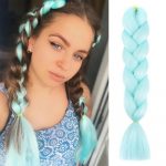 Extensii colorate de par o culoare pentru impletituri coada 486 2025 37