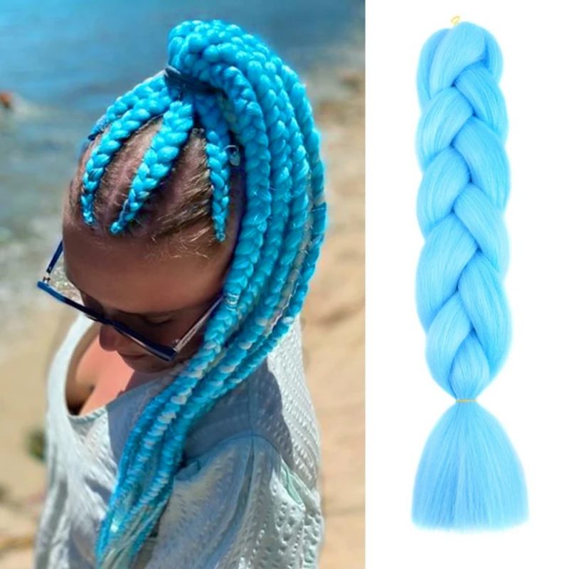 Extensii colorate de par o culoare pentru impletituri coada 486 2025 12