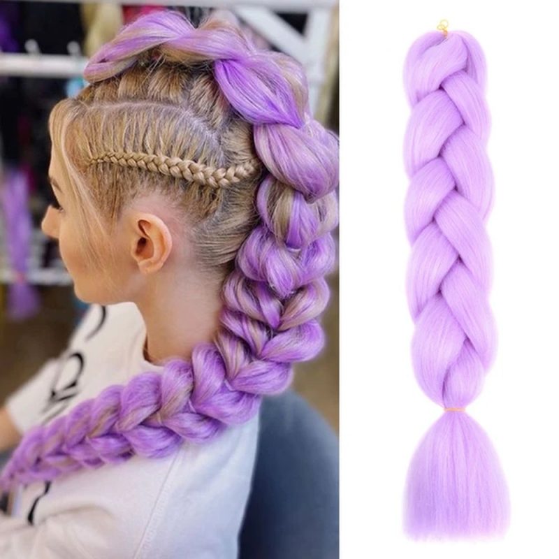 Extensii colorate de par o culoare pentru impletituri coada 486 2025 13