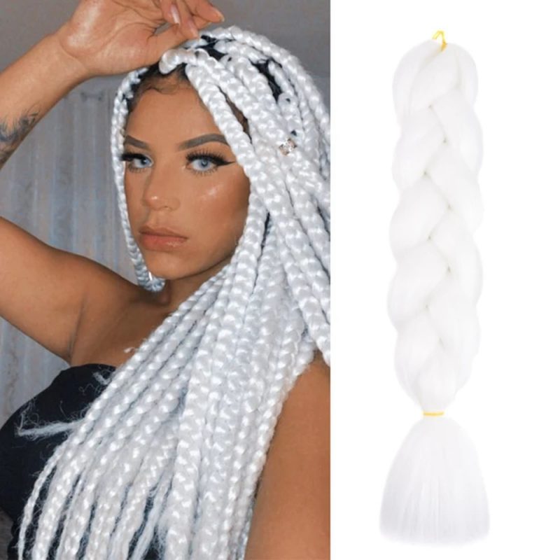 Extensii colorate de par o culoare pentru impletituri coada 486 2025 3