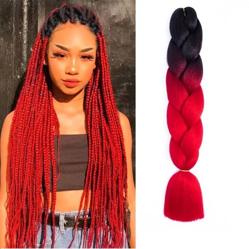 Extensii colorate de par 2 culori pentru impletituri coada 487 2025 2