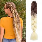 Extensii colorate de par 2 culori pentru impletituri coada 487 2025 33