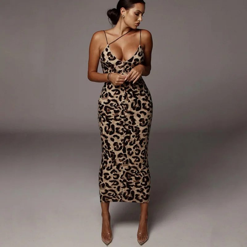 Rochie dama casual cu decolteu Animal Print FITINT 481 2025 5