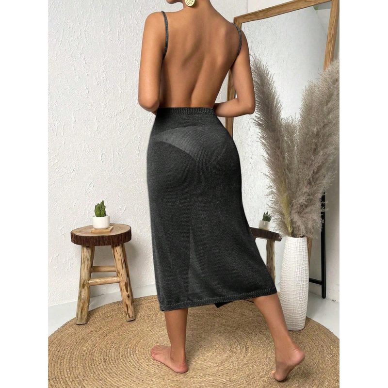Rochie de plaja damă Negru – FITINT 483 2025 5